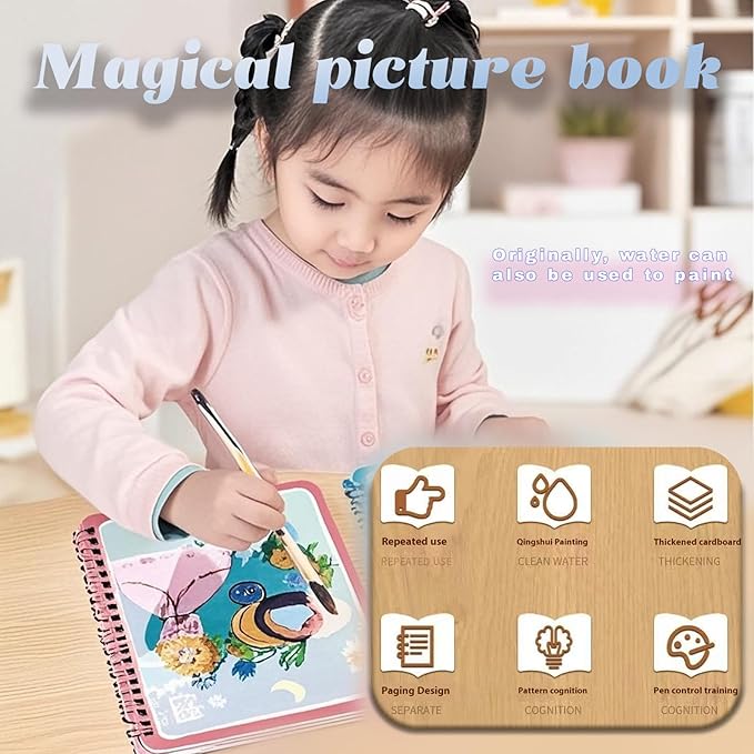 AquaColor™ Reusable Book (4 Books + 4 Pens)